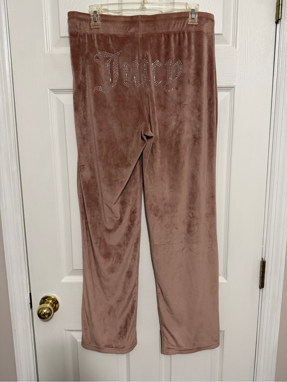 Juicy Couture Women Sleepwear L Rose Pink 2 Pc Pajama Set Velour JUICY Spellout - Picture 9 of 12